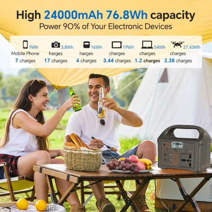Avelena | 100W 24.000mAh Tragbare Powerstation mit LiFePO4-Batterie – PowerGo