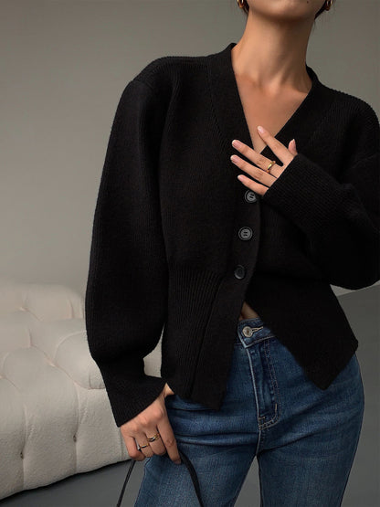 Avelena | Pullover Strickjacke mit V-Ausschnitt für Frauen Neuer Stil