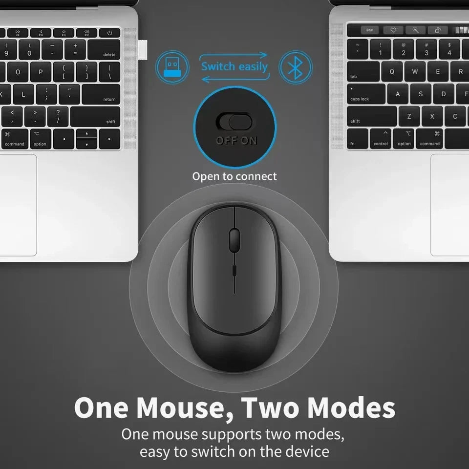 Avelena | Wiederaufladbare Dual Mode Wireless Maus für Verschiedene Geräte