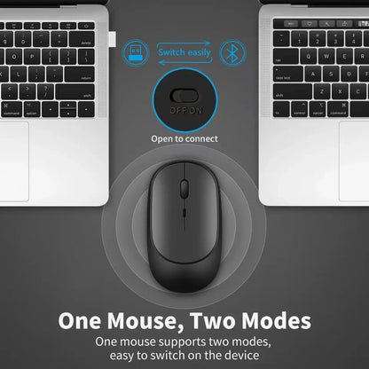 Avelena | Wiederaufladbare Dual Mode Wireless Maus für Verschiedene Geräte