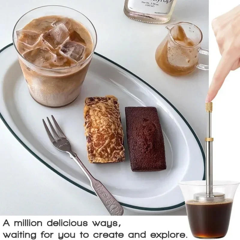 Avelena | Edelstahl Wiederverwendbarer Press Tee-Filter