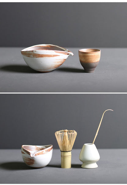 Avelena | 4-Teiliges Matcha Set Hochwertige Bambus & Keramik