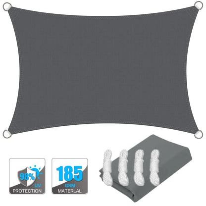 Avelena | Wasserdichter rechteckiger Sonnenschutzsegel mit UV-Schutz & Montagesets – ShadeGuard