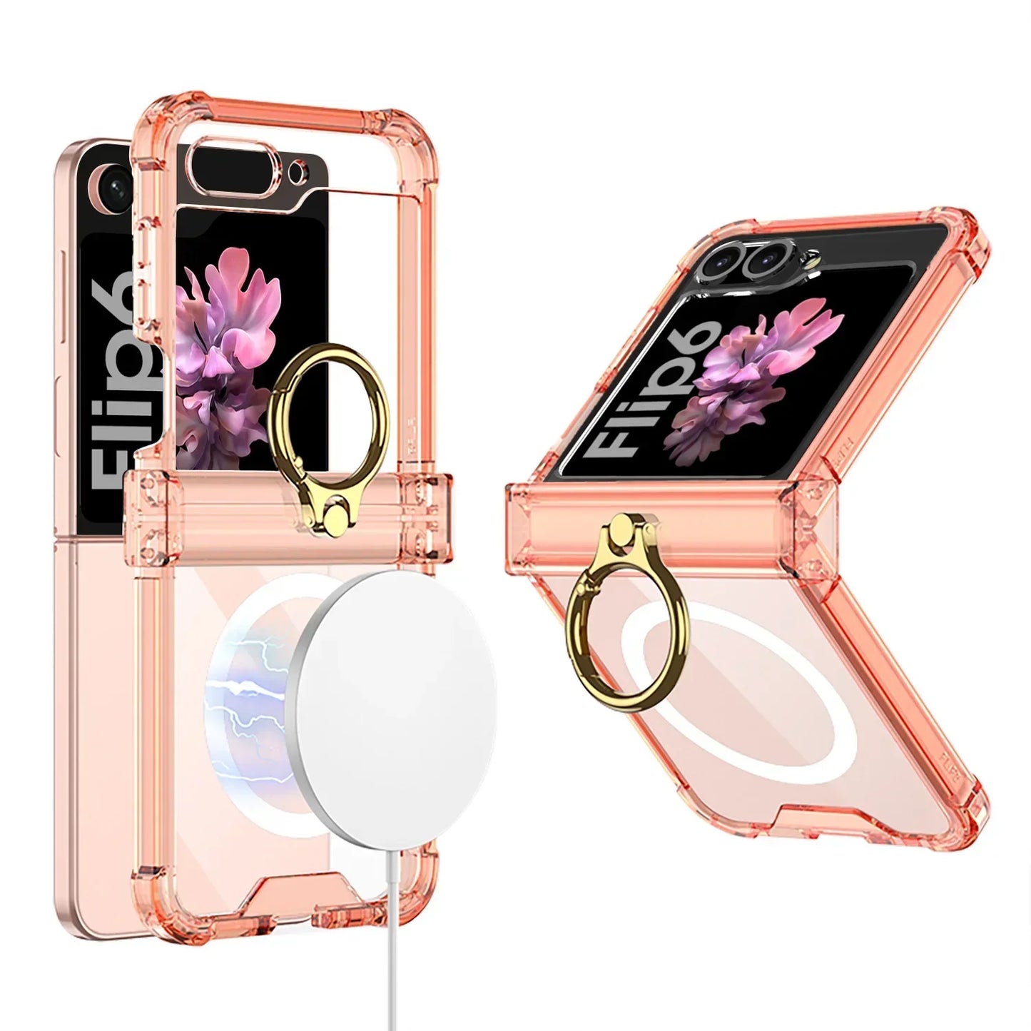 Avelena | Transparent Ring Case für Galaxy Z Flip 6