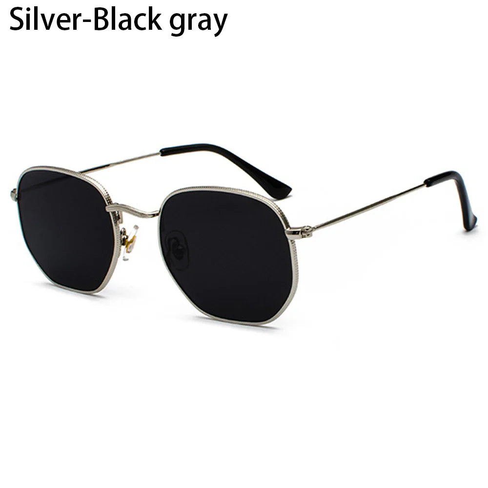 Avelena | Polygon Metall Quadrat Sonnenbrille