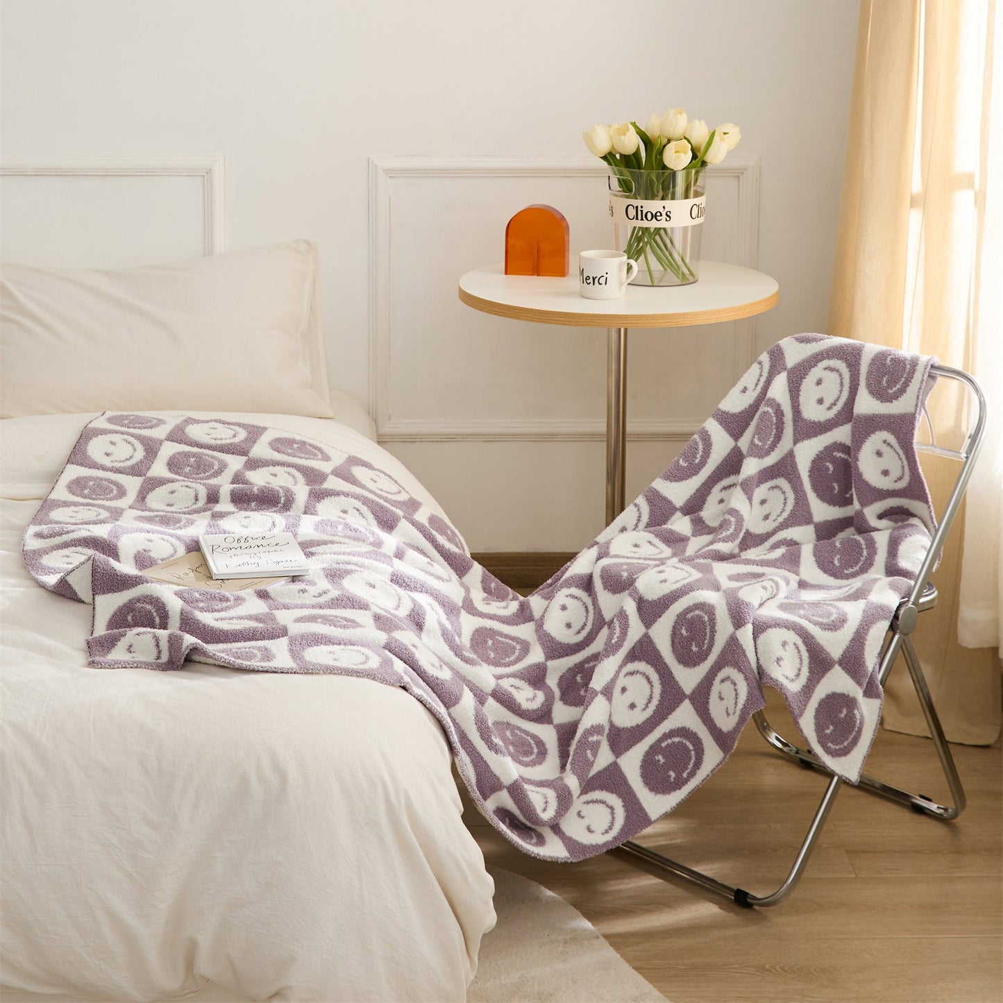 Avelena | Smiley Kariert Decke