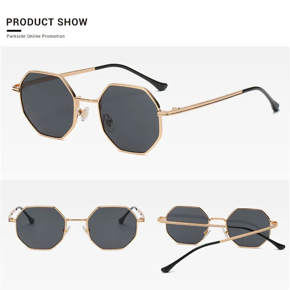 Avelena | Polygon Metall Quadrat Sonnenbrille