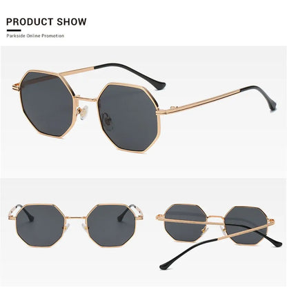 Avelena | Polygon Metall Quadrat Sonnenbrille