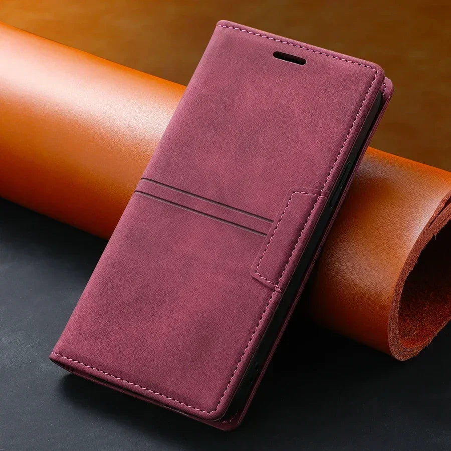 Avelena |  Leder Wallet Hülle Flip Case - Google Pixel
