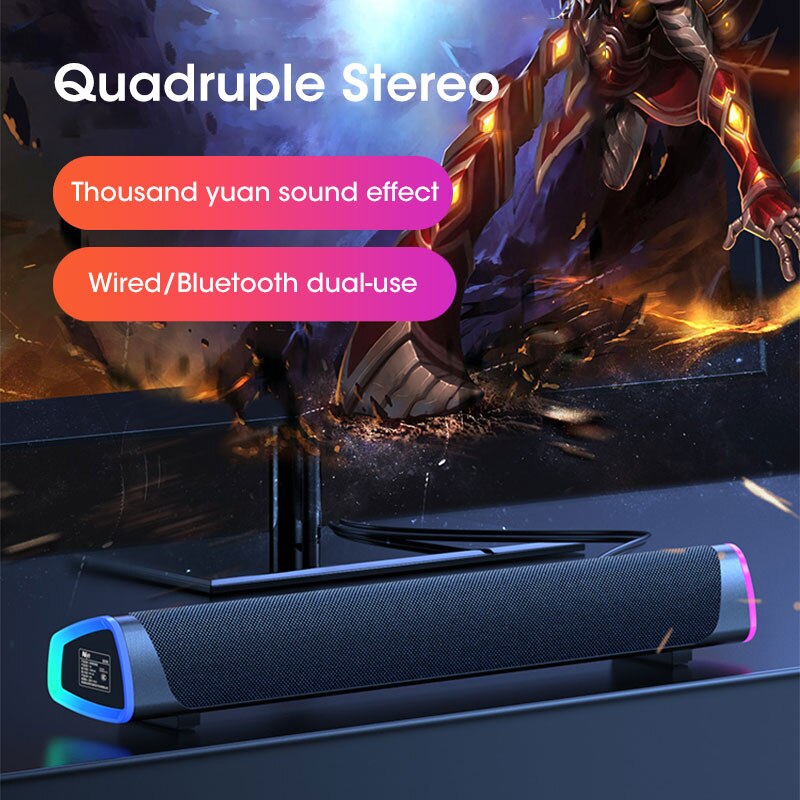 Avelena | 4D Datenmaskenlautsprecher Bluetooth 5.0 Kabel Lautsprecher