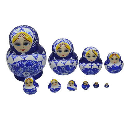 Avelena | 10 Stück/Set Holz Russische Matroschka Puppen