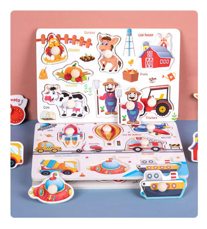 Avelena | Montessori Baum Puzzle Griffe Brett Spielsachen
