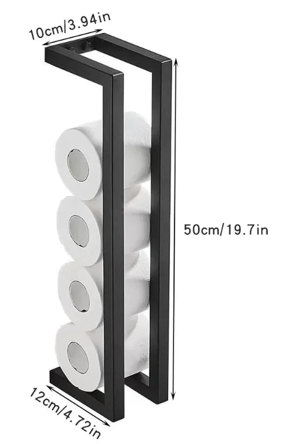 Avelena | Schlanke schwarze Badezimmerablage