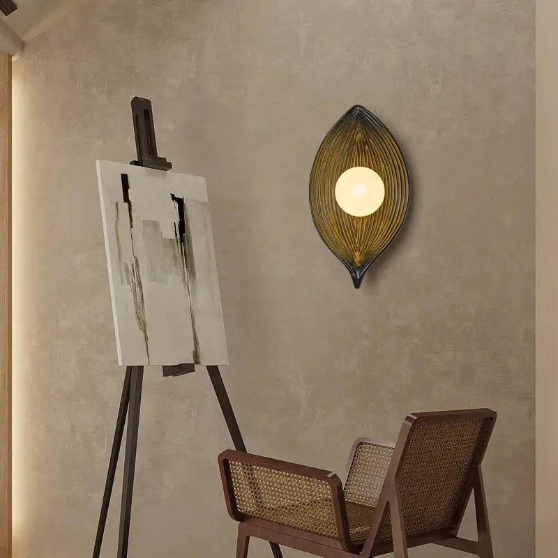 Avelena | Wandlampe LED Blattgold Elegant