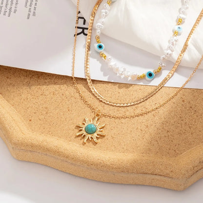 Avelena | Halsketten-Set Sonneblume & Böse Augen Accessoires