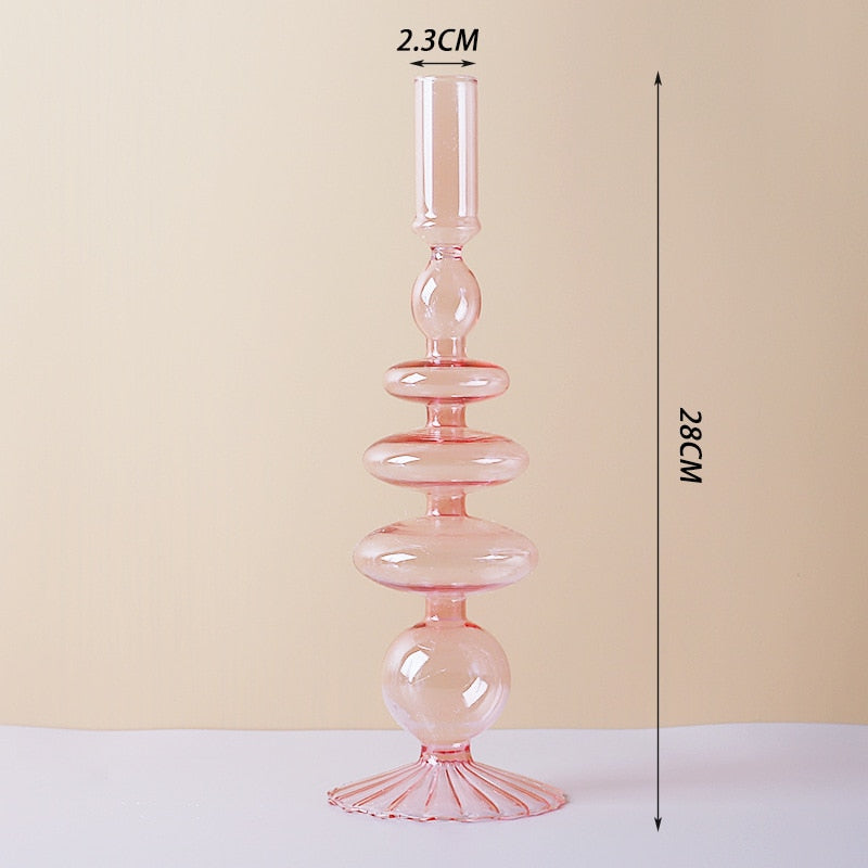 Avelena | Lila Kerzenständer aus Glas