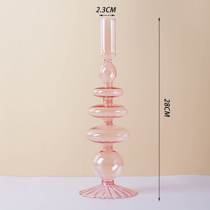 Avelena | Lila Kerzenständer aus Glas