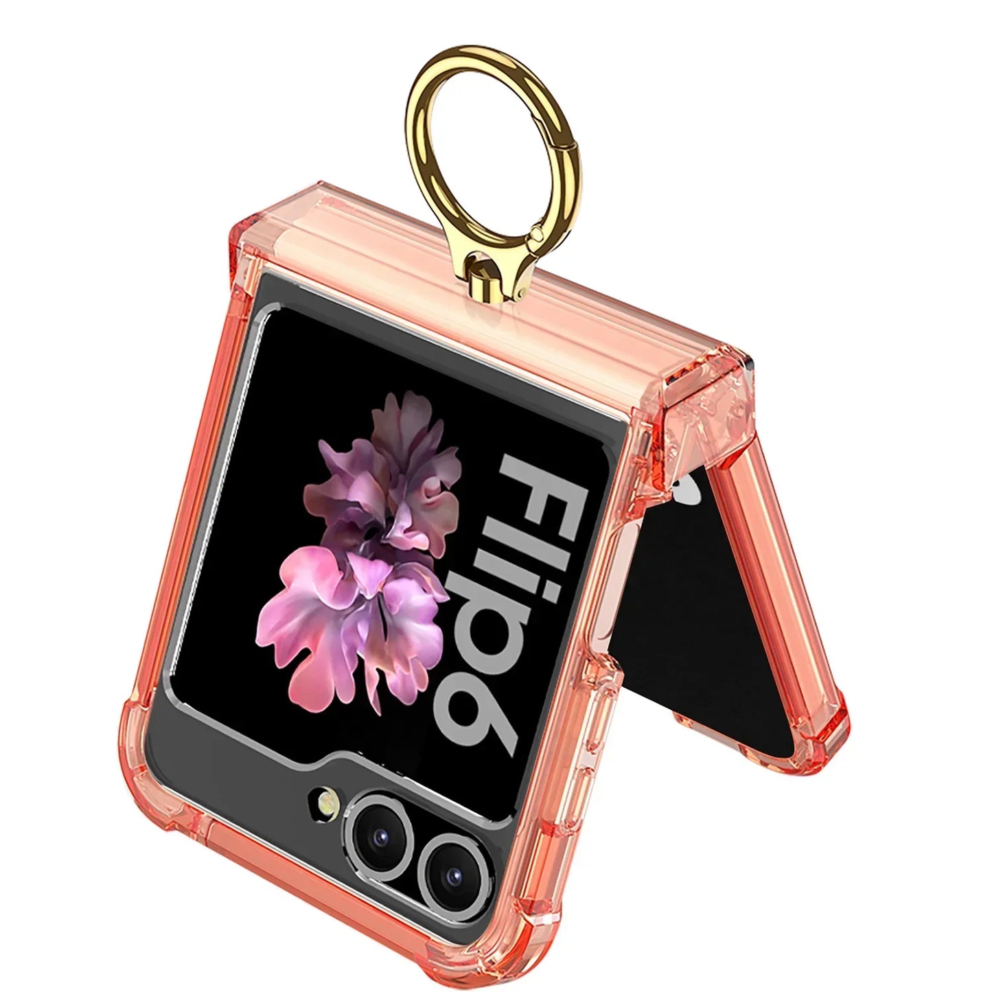 Avelena | Transparent Ring Case für Galaxy Z Flip 6