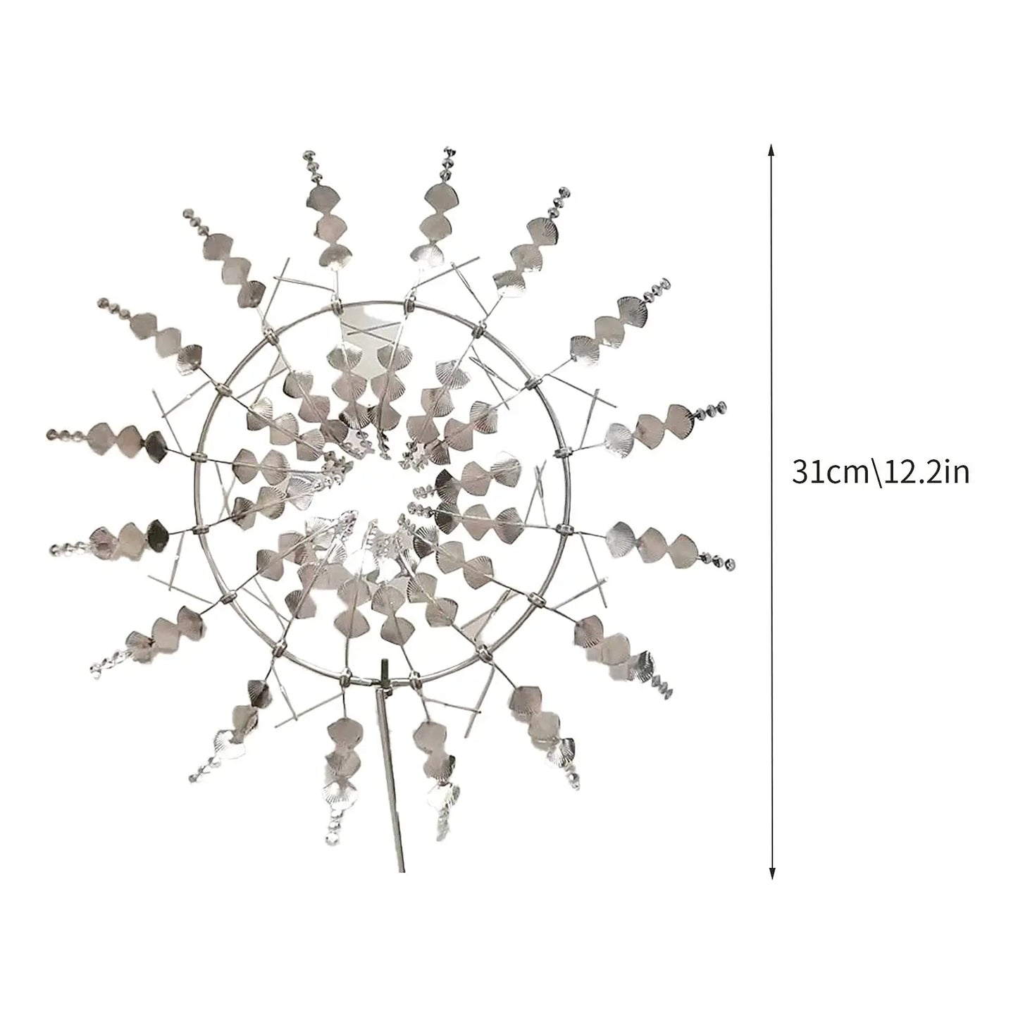 Avelena | Einzigartiger Solarbetriebener Kinetischer Metall Windmühlen Spinner - Magische Windkollektoren für Patio, Garten, Rasen Außen Dekoration