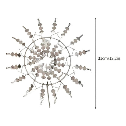 Avelena | Einzigartiger Solarbetriebener Kinetischer Metall Windmühlen Spinner - Magische Windkollektoren für Patio, Garten, Rasen Außen Dekoration