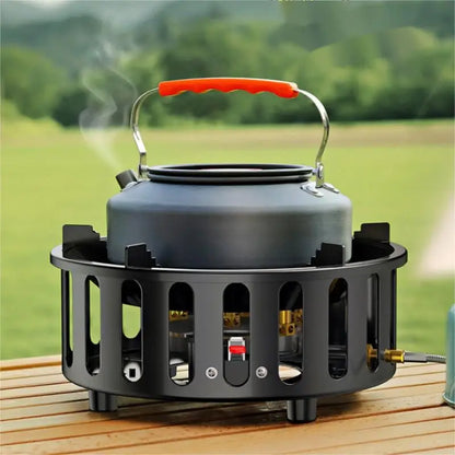 Avelena | 7-Kern Tragbarer Camping-Gaskocher mit Elektronikzündung – Kael
