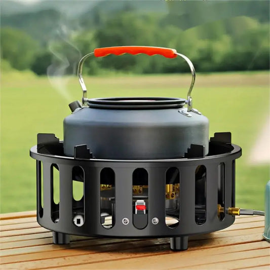 Avelena | 7-Kern Tragbarer Camping-Gaskocher mit Elektronikzündung – Kael