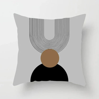 Avelena | Aurum Kissenbezug Moderne Schwarz-Weiß Kissenbezug mit Abstractem Kunstdruck