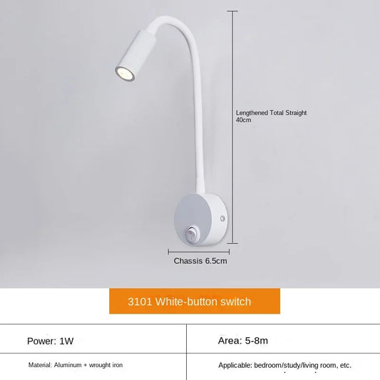 Avelena | Vielseitige LED-Wandlampe: Modern, Flexibel, Perfekt zum Lesen am Bett