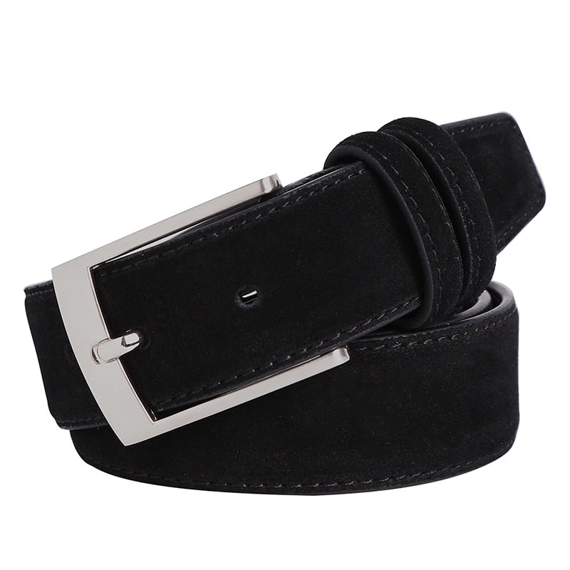 Avelena | Wildleder Gürtel Rindleder für Herren und Damen Karottenjeans Nadelschnalle Luxus Hochwertig Klassisch Echtes Leder Wildleder Gürtel Rindleder