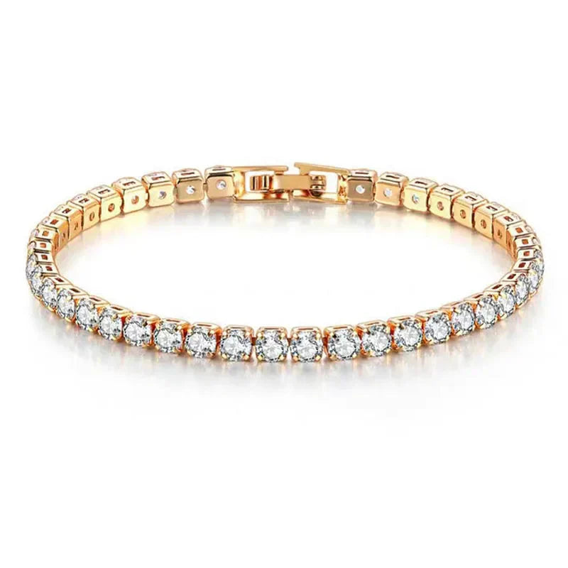 Avelena | Tennis-Armband – Glänzen Sie mit Attitüde: Eleganz aus Sterlingsilber und Hip-Hop-Flair!