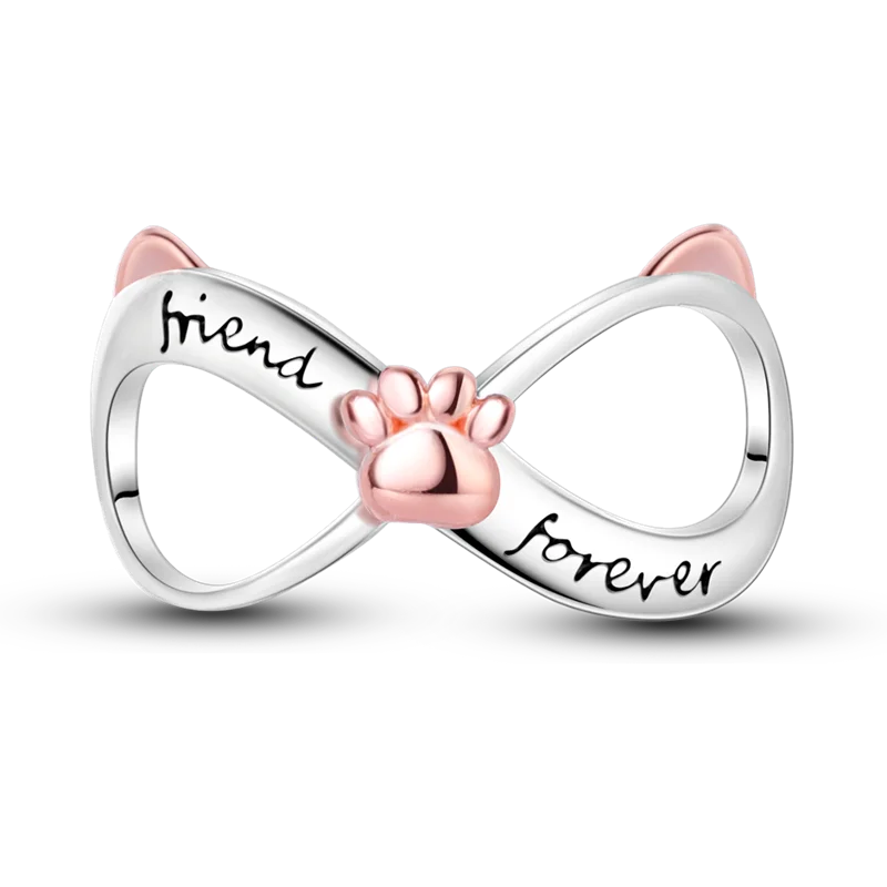 Avelena | 925 Silber Goldener Leopard Charms Perlen Bunte Chamäleon Nashorn Löwe Skarabäus Katze Anhänger Passend für Original Pandora Armband Schmuck