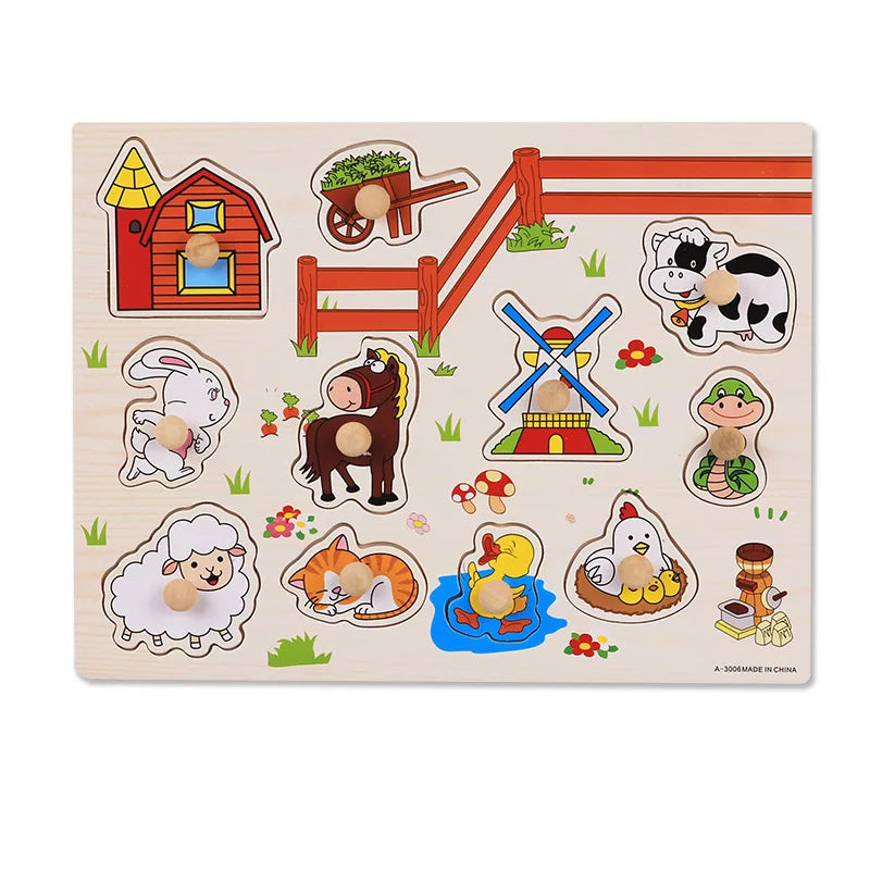 Avelena | Montessori Baum Puzzle Griffe Brett Spielsachen