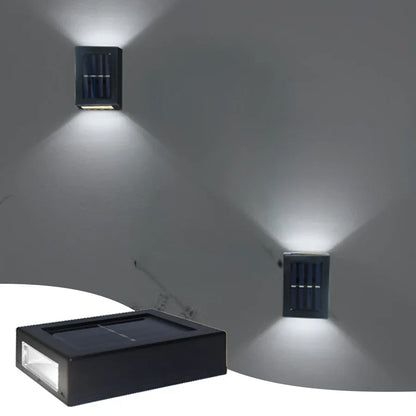 Avelena | Wasserdichte LED Solar Wandleuchte: Auf- und Abstrahlung für Balkon, Garten, Straße und Landschaft