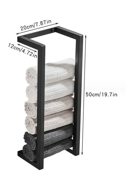 Avelena | Schlanke schwarze Badezimmerablage