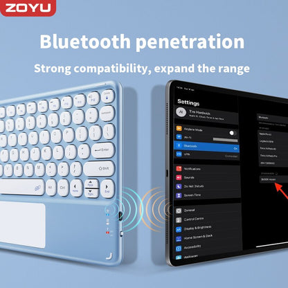 Avelena | Süße Rundfarbe Tastatur mit Touchpad