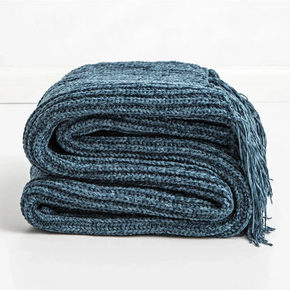 Avelena | Blanket Luxe Chenille Decke mit Herzfransen