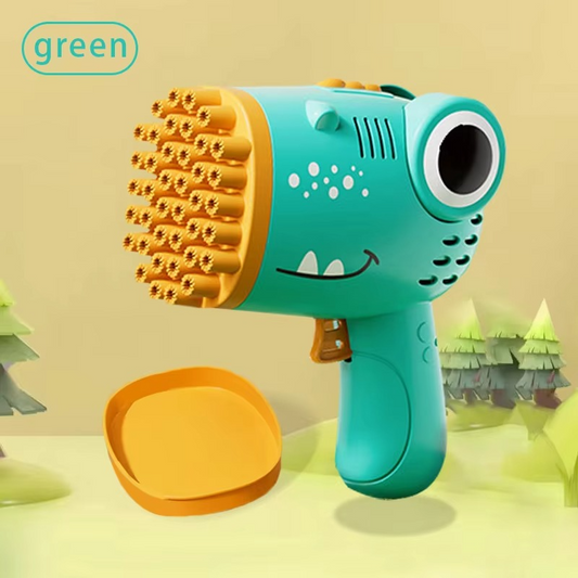 Avelena | Kinder Handheld Seifenblasenmaschine - 40-Loch Elektrischer Dinosaurier Seifenblasenbläser
