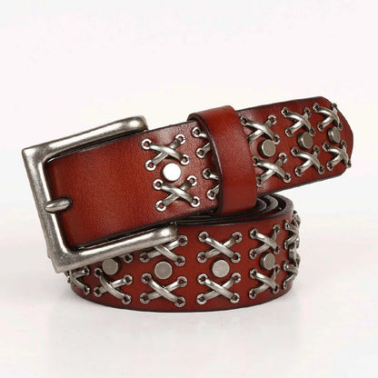 Avelena | Nietenleder Cowboy Gürtel