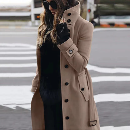 Avelena | Neuer Winter Schlanker Wollmantel Damen