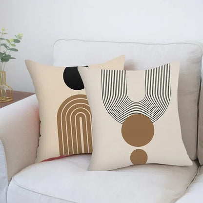 Avelena | Aurum Kissenbezug Moderne Schwarz-Weiß Kissenbezug mit Abstractem Kunstdruck