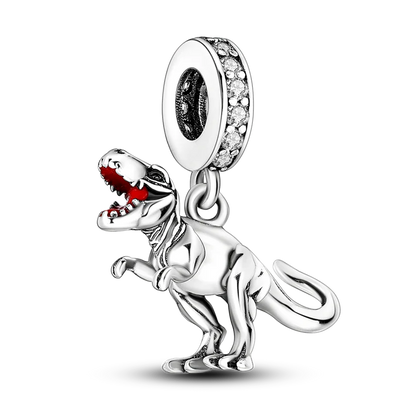 Avelena | 925 Silber Goldener Leopard Charms Perlen Bunte Chamäleon Nashorn Löwe Skarabäus Katze Anhänger Passend für Original Pandora Armband Schmuck