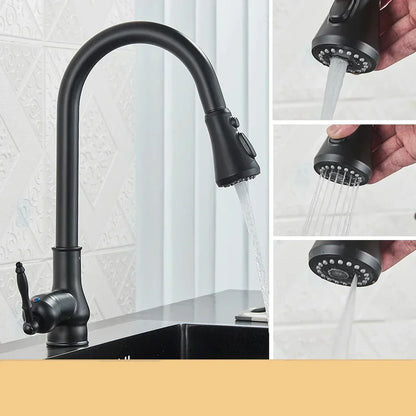 Avelena | VintageTap Antiks Messing Küchentechnik – Retro Stil Mischbatterie mit schwenkbarem Auslauf