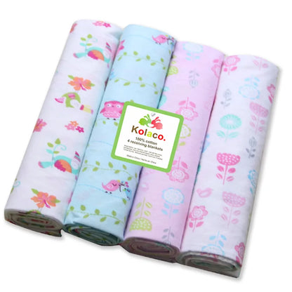 Avelena | 4Pcs 100% Baumwolle Babyhandtuchdecke Set
