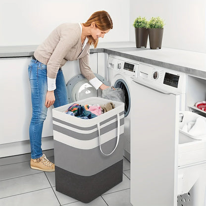 Avelena | 75L Große Wäschekorb mit Griffen & Zusammenklappbarem Design – Solen