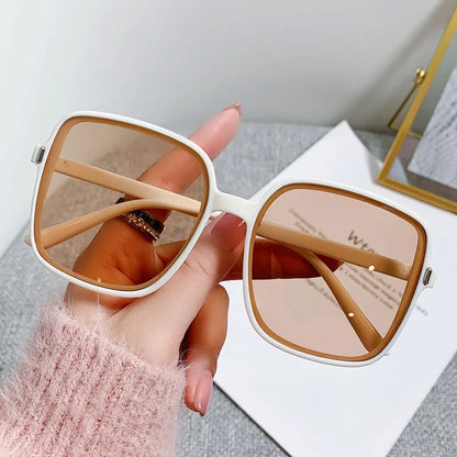 Avelena | Rechteckige Quadratische Augen Schutz Frauen Uv400 Sonnenbrille
