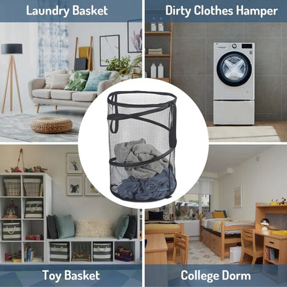 Avelena | AirFold Hamper | Faltbarer Wäschekorb | Atmungsaktiv & Tragbar | Für Bad & Schlafzimmer
