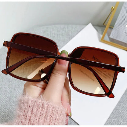 Avelena | Rechteckige Quadratische Augen Schutz Frauen Uv400 Sonnenbrille