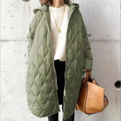 Avelena | Damen Stepp Reißverschlussjacke Lang