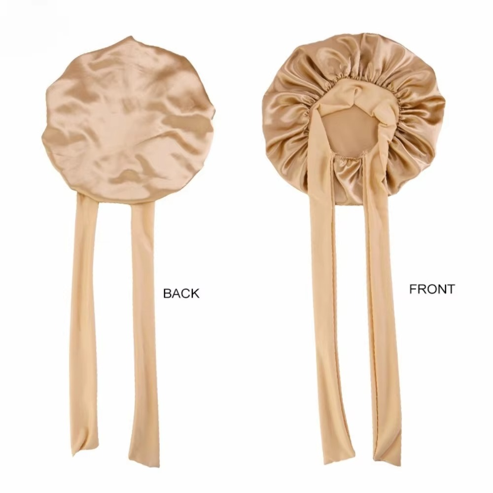 Avelena | Damen Satin Schlafhaube Verstellbare Seiden Nachtkappe für lockiges Haar