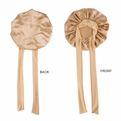 Avelena | Damen Satin Schlafhaube Verstellbare Seiden Nachtkappe für lockiges Haar